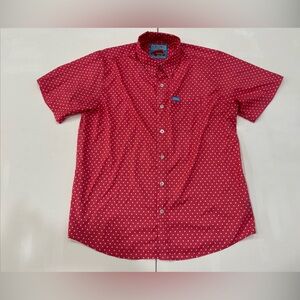 SOLD Dixxon Flannel Company The Milton Shirt Pink White Polka Dots Men’s XL